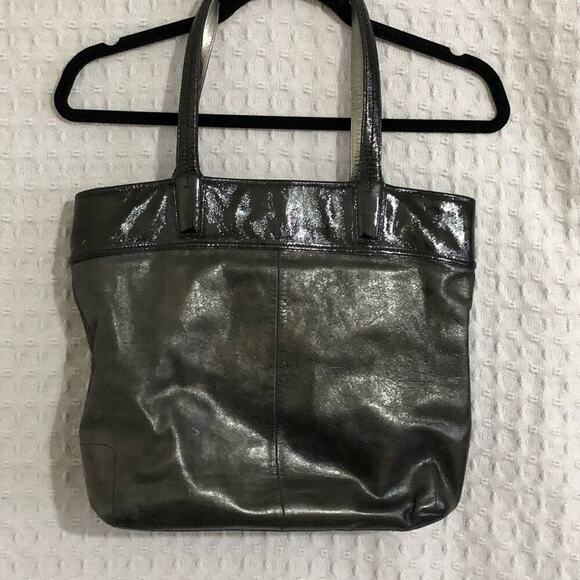 Coach Black Leather and Patent Tote Handbag - Picture 3 of 8
